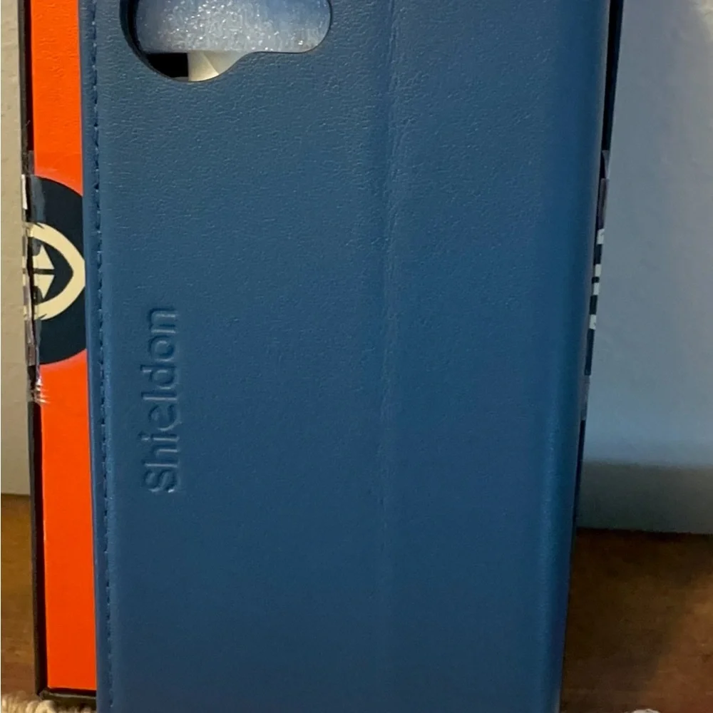 Shieldon Genuine Blue Leather  SE iPhone Case 2025